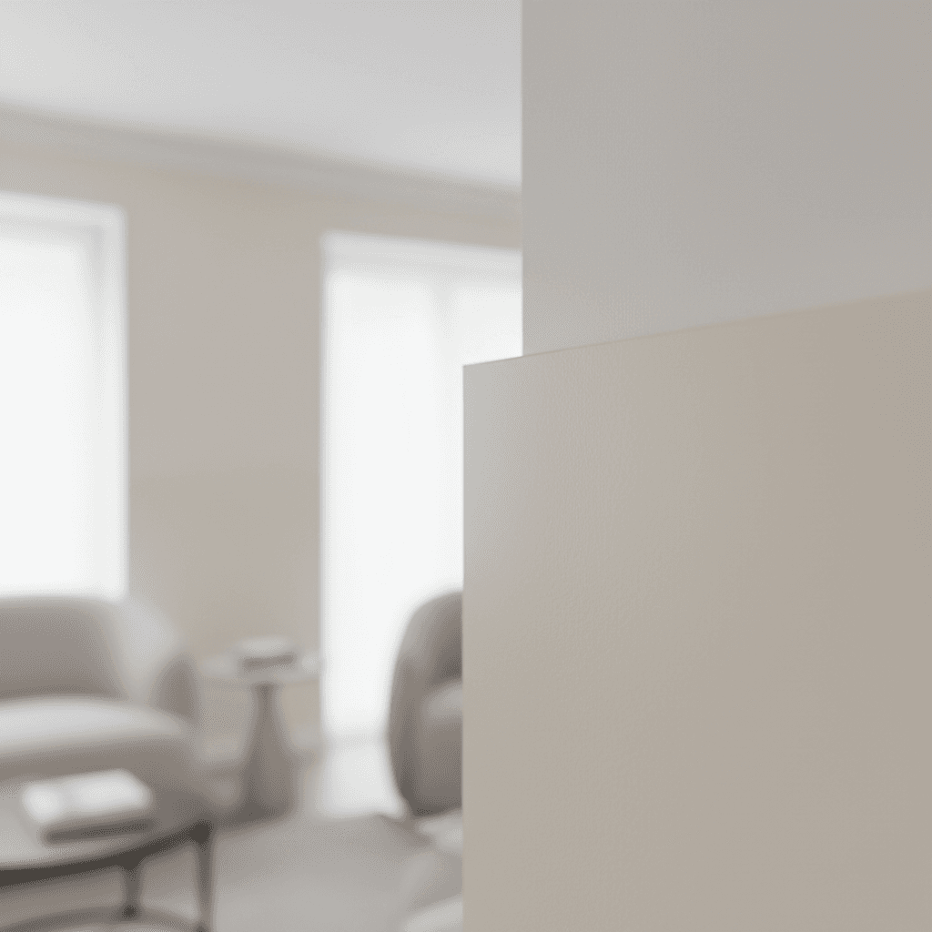 Freshly painted interior wall with crisp white trim in New Bern home