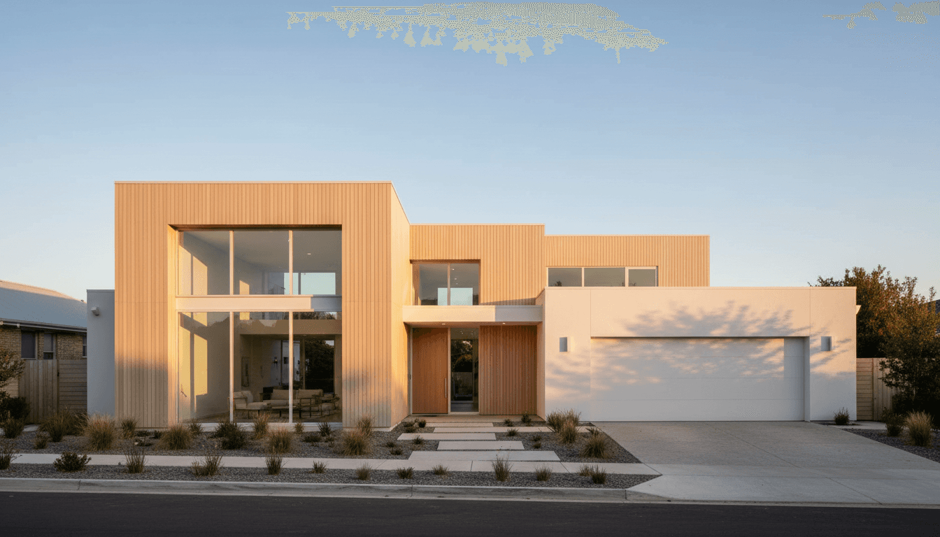 Home exterior with fresh siding paint and trim